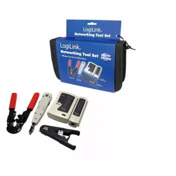 Cable preparation tool kit LOGILINK WZ0012 — tools for RJ45 and RJ11 (stripper, crimper, cutter)