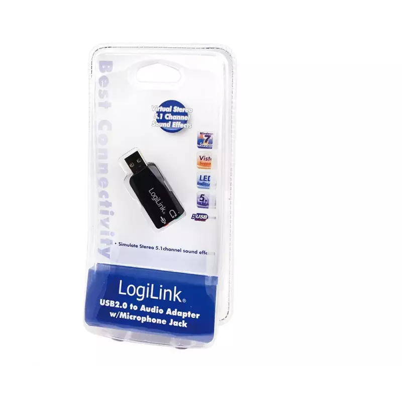 USB Sound Card LOGILINK UA0053 — USB interface, 5.1 channel audio output