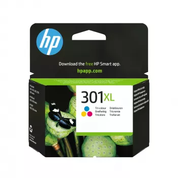 HP 301XL High Yield Tri-color Original Ink Cartridge, Cyan, Magenta, Yellow, 1 pc(s), 300 pages