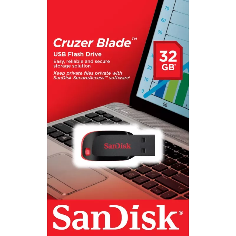 WESTERN DIGITAL SanDisk Cruzer Blade - 32GB USB Stick - USB 2.0