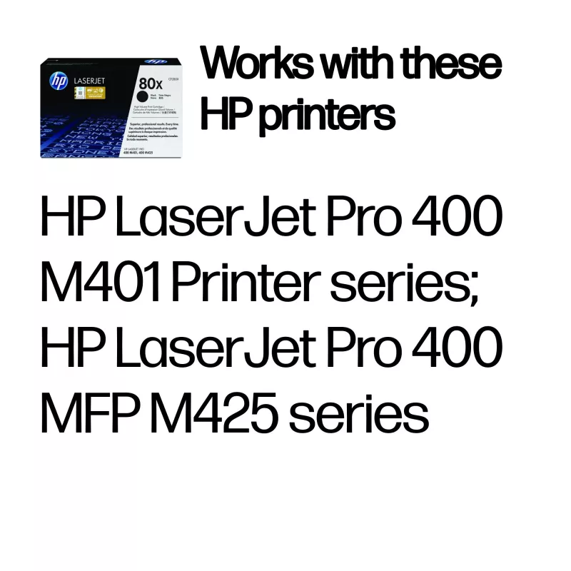 Toner Cartridge HP 80X High Yield CF280X 10000 pages Black
