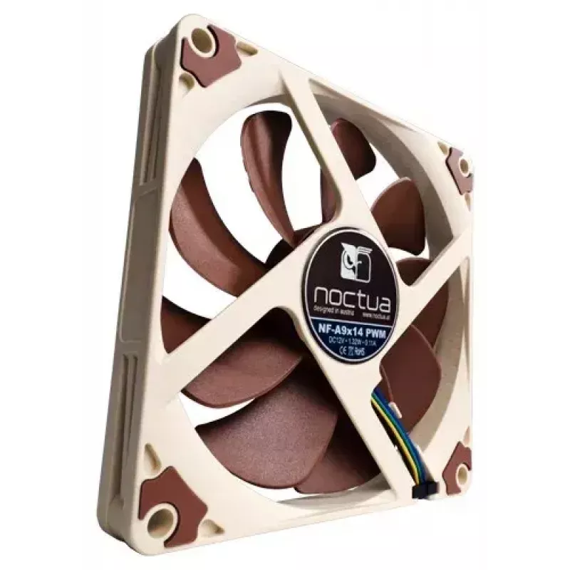 Case fan Noctua NF-A9X14 PWM 92 mm, 12 V, 1700–2200 RPM, 50.5 m³/h, 0.92–1.64 mmH2O, SSO2 bearing
