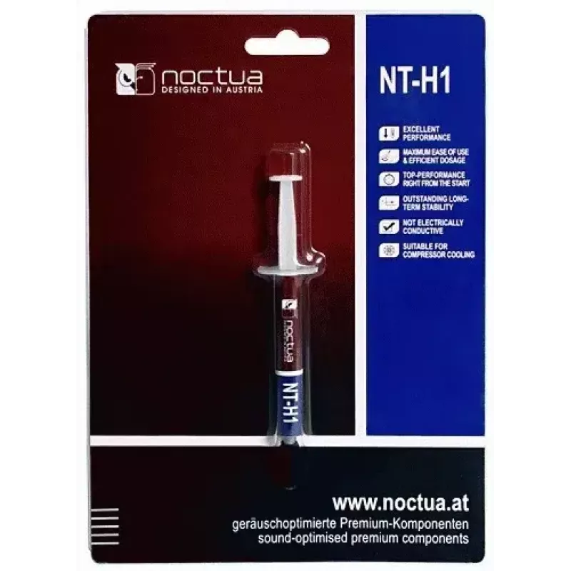 Thermal Paste Noctua NT-H1 1.4 g — white, operating temp -40 to 90 °C