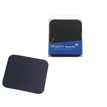 Mouse pad LOGILINK ID0096 — black, 250 × 220 mm, monochromatic surface