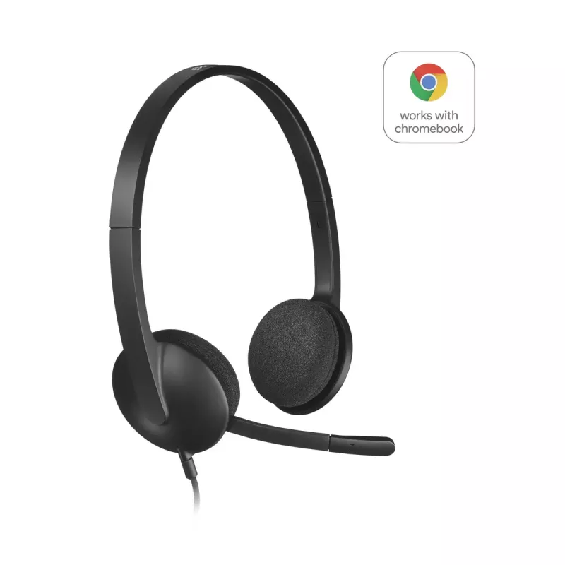 LOGITECH H340 - USB - Headset - Black