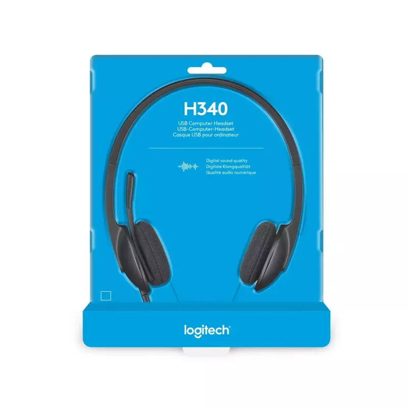 LOGITECH H340 - USB - Headset - Black