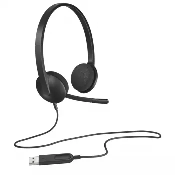 LOGITECH H340 - USB - Headset - Black