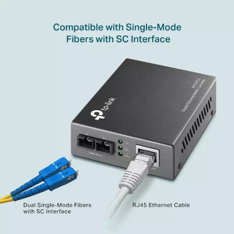 Media Converter TP-Link MC210CS, Gigabit, 1000 Mbit/s, SC Connector