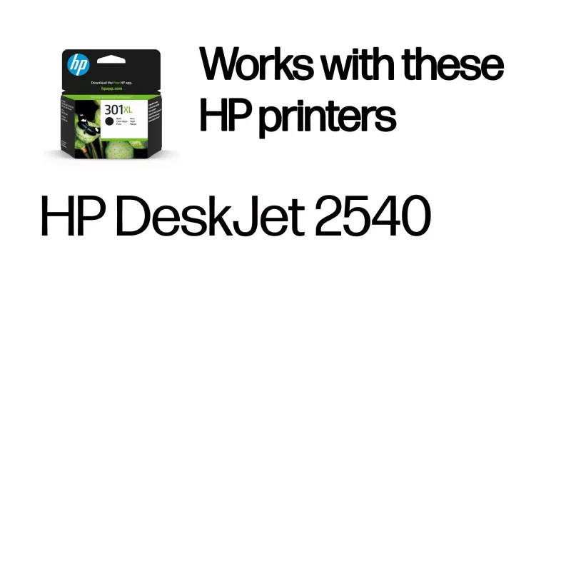 HP 301XL High Yield Black Original Ink Cartridge, Black, 1 pc(s), 360 pages