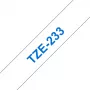 Brother TZE-233 label-making tape Blue on white