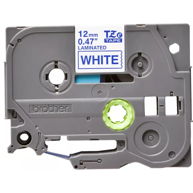 Brother TZE-233 label-making tape Blue on white