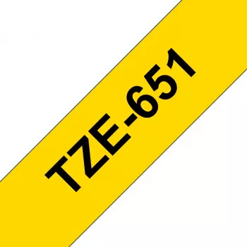 Labelling Tape Brother TZE651 24mm Yellow