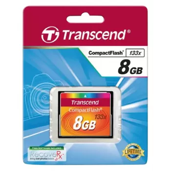 CompactFlash Card Transcend TS8GCF133, 8GB, 50MB/s Read, 20MB/s Write