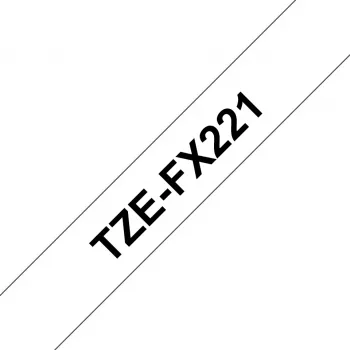 Laminated tape Brother TZe TZEFX221 Black on White 9mm