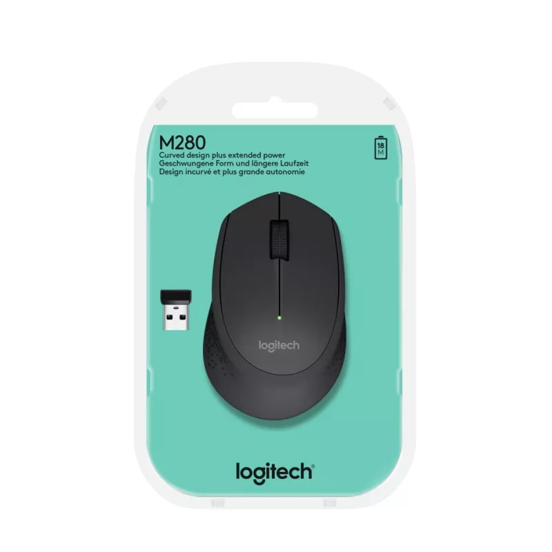 LOGITECH Wireless Mouse M280-black 2.4GHz
