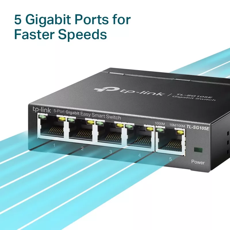 TP-Link 5-Port Gigabit Easy Smart Switch, Managed, L2, Gigabit Ethernet (10/100/1000)
