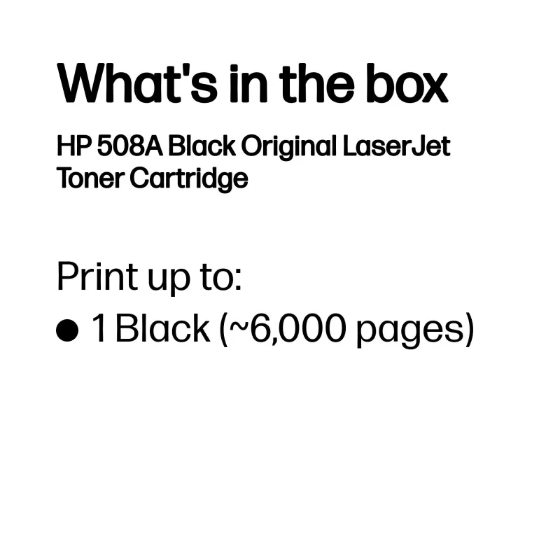 Toner Cartridge HP 508A Black CF360A 6000 pages