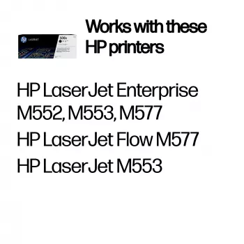 HP 508X High Yield Black Original LaserJet Toner Cartridge, 12500 pages, Black, 1 pc(s)