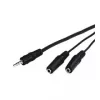 Audio Cable Goobay AVK 317-020 0.2m 3.5mm 2 x 3.5mm Black