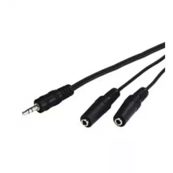 Audio Cable Goobay AVK 317-020 0.2m 3.5mm 2 x 3.5mm Black