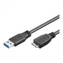 USB Cable Goobay 1m USB 3.0 A/micro-B Black