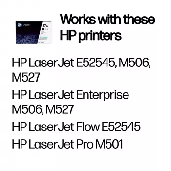 Toner HP 87A Black Original LaserJet 8550 pages Black