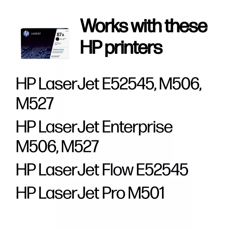 Toner HP 87A Black Original LaserJet 8550 pages Black