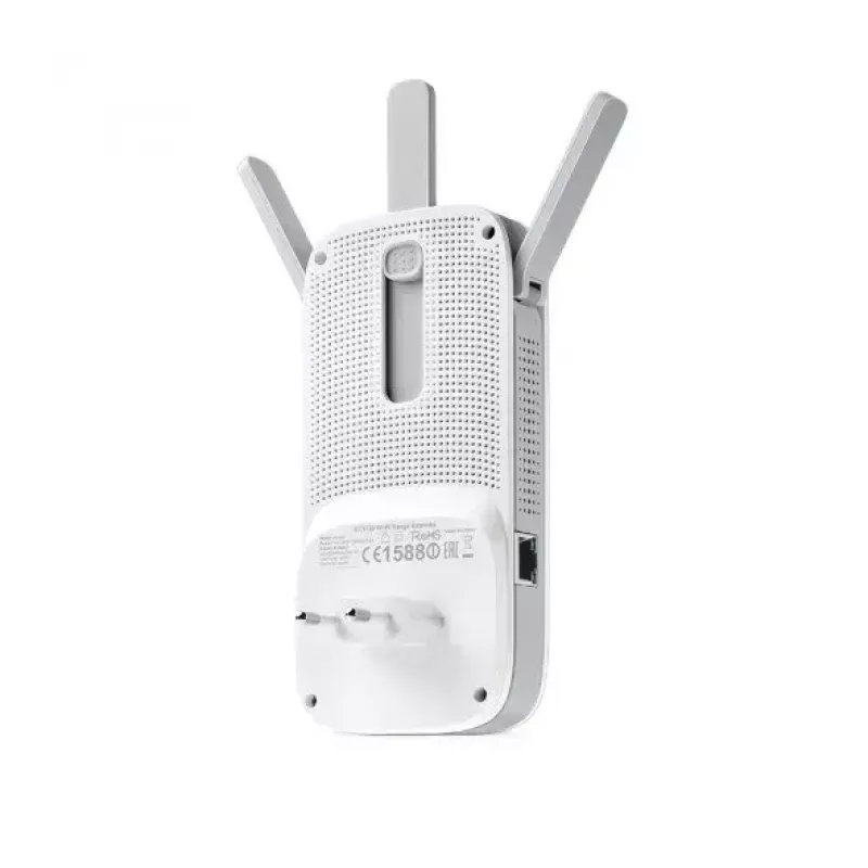 TP-LINK Extender RE450 802.11ac, 2.4GHz/5GHz, 450+1300 Mbit/s, 10/100/1000 Mbit/s, Ethernet LAN (RJ-45) ports 1, Antenna type 3xExternal