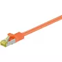 Patch Cord Cat 6A S/FTP (PiMF) Goobay, Cat7 raw cable, 500 MHz, RJ45–RJ45, gold contacts, 2 m, orange