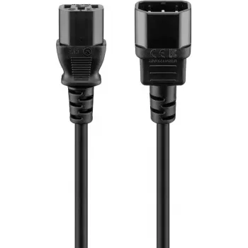 Extension Lead C13 socket C14 plug 5m Goobay 39203 Black