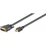 Video cable adapter Goobay 51881 1.5 m HDMI DVI-D Black