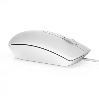 DELL Wired Mouse - MS116 - White, Ambidextrous, Optical, USB Type-A, 1000 DPI, White