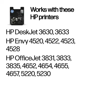 HP 302XL High Yield Black Original Ink Cartridge, Black, 1 pc(s), 430 pages