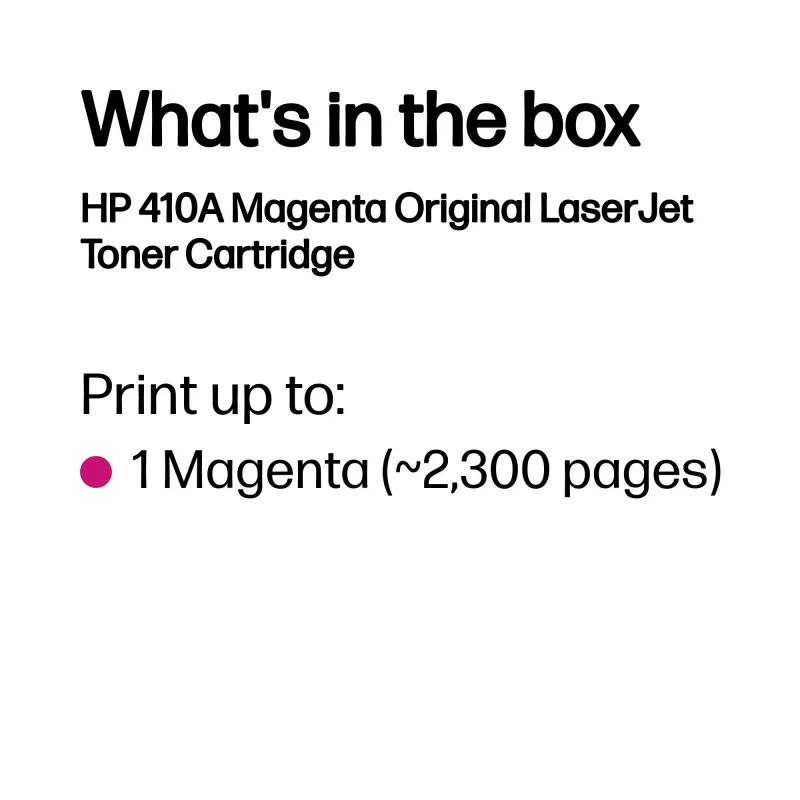 Toner Cartridge HP Magenta 410A CF413A 2300 Pages