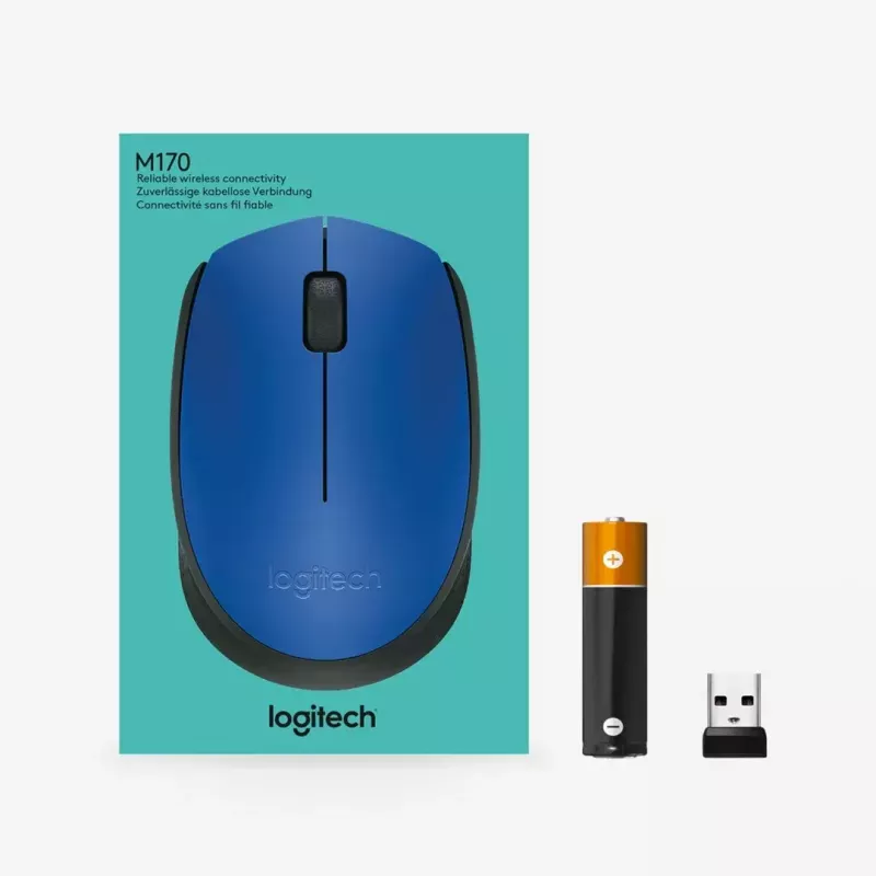 Logitech M171 mouse RF Wireless Optical 1000 DPI, Blue