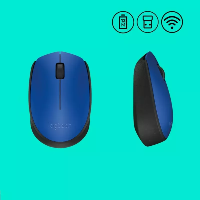Logitech M171 mouse RF Wireless Optical 1000 DPI, Blue