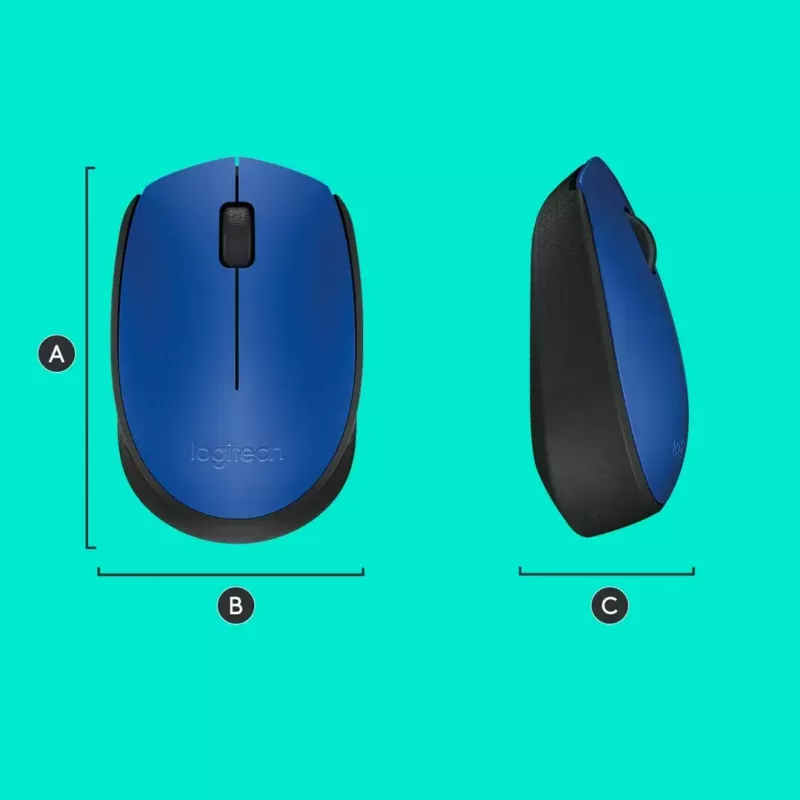 Logitech M171 mouse RF Wireless Optical 1000 DPI, Blue