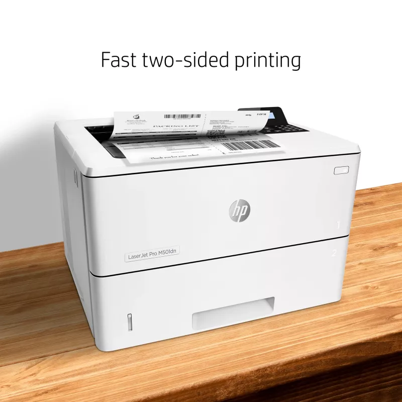 HP LaserJet Pro M501dn, Laser, 600 x 600 DPI, A4, 43 ppm, Duplex printing, Network ready