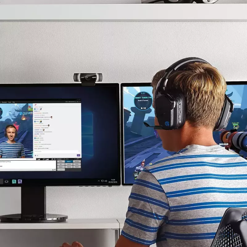 Logitech C922 1920 x 1080pixels USB Black webcam