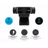 Logitech C922 1920 x 1080pixels USB Black webcam