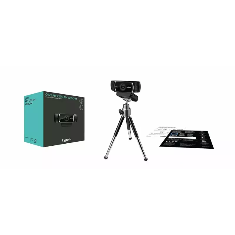 Logitech C922 1920 x 1080pixels USB Black webcam
