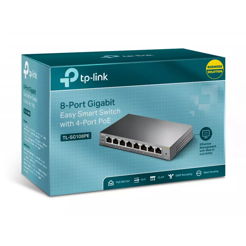 Managed Switch TP-Link TL-SG108PE 8-Port Gigabit with 4-Port PoE