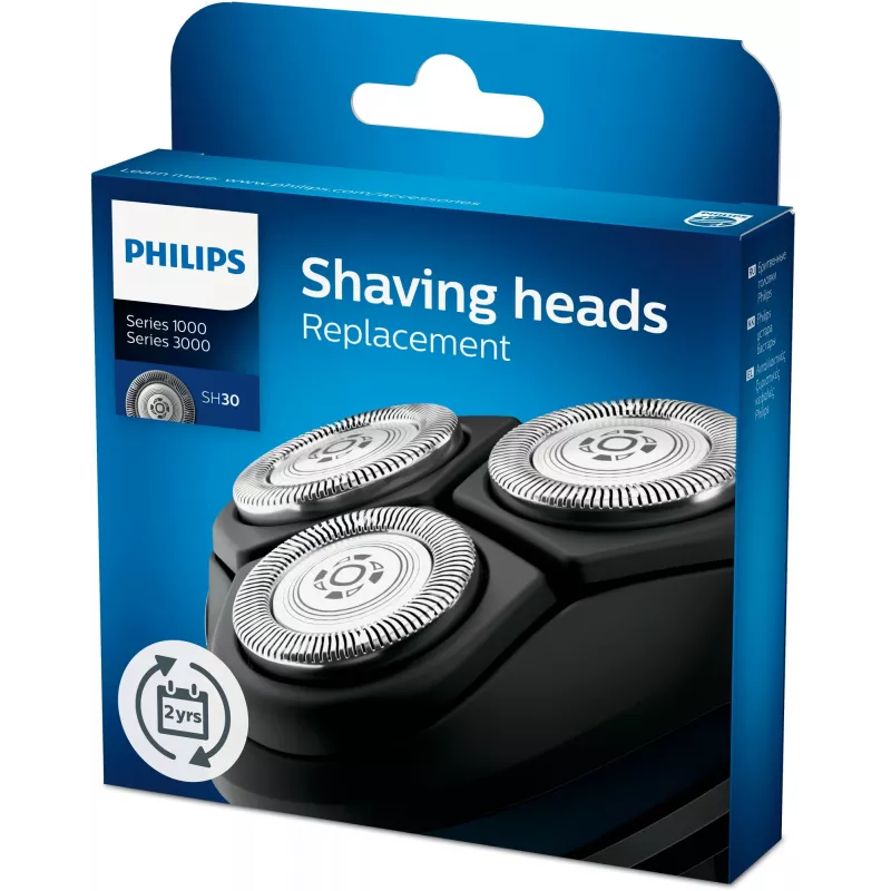 Replacement electric shaver heads Philips SHAVER Series 3000 SH30/50 — 3 stainless steel heads