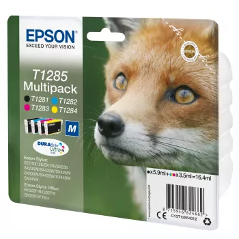 Epson Fox Multipack 4-colours T1285 DURABrite Ultra Ink, Black, Cyan, Magenta, Yellow, 5.9 ml, 3.5 ml, 1 pc(s), Multi pack