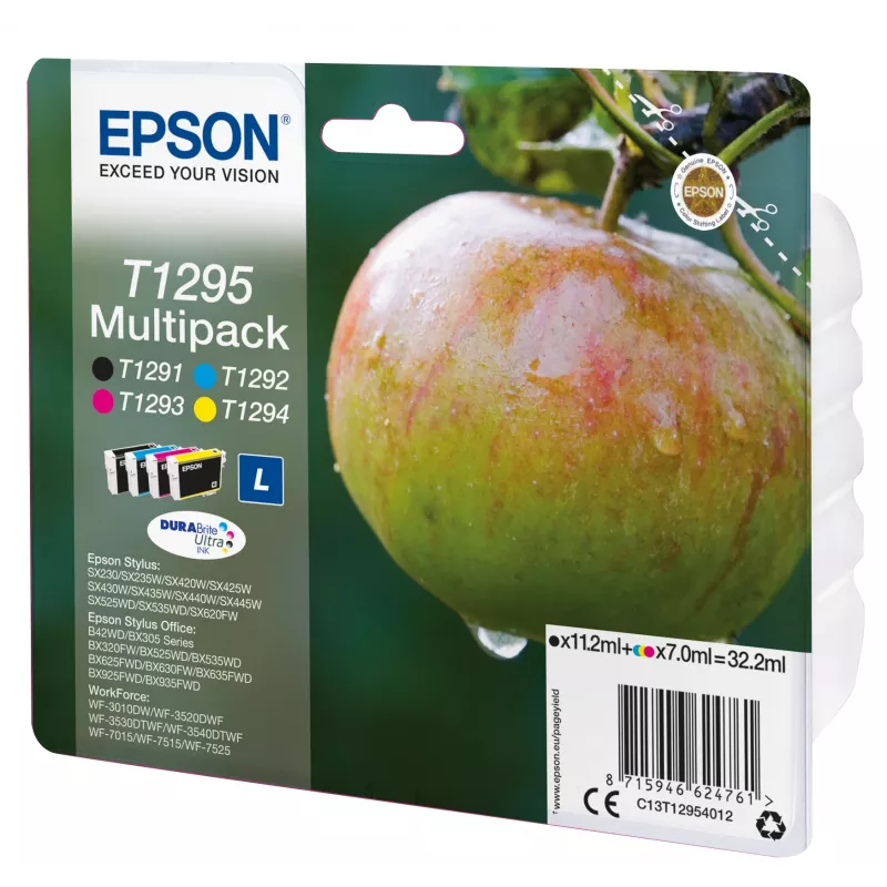 Ink Cartridge Epson Multipack T1295 Black Cyan Magenta Yellow
