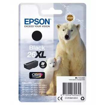 Cartridge Epson 26XL Black 500 pages Ink C13T26214012