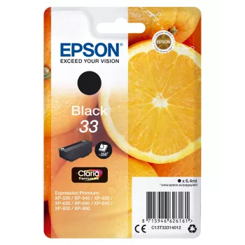 Cartridge Epson 33 Black 250 pages C13T33314012