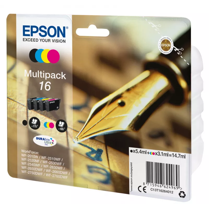 Cartridge Epson Ink C13T16264012 Multipack BK,C,M,Y