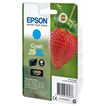 Epson Strawberry Singlepack Cyan 29XL Claria Home Ink, High (XL) Yield, Cyan, 6.4 ml, 1 pc(s), 450 pages