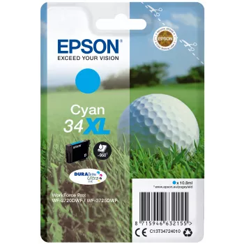 Cartridge EPSON ink bar Singlepack “Golf” Cyan 34XL DURABrite Ultra Ink 10.8 ml